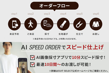 【全国のスーツセレクトにて採寸可能】お仕立て補助券 45,000円分＜レターパックライト＞