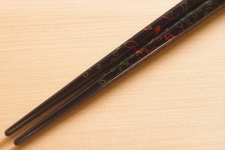  津軽塗 唐塗箸（唐塗 呂・中箸）