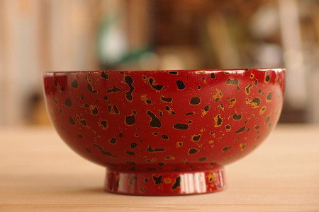  津軽塗 汁椀（唐塗 赤）
