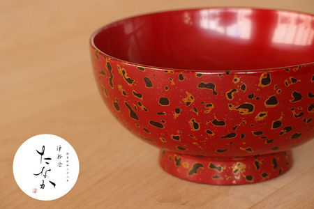  津軽塗 汁椀（唐塗 赤）