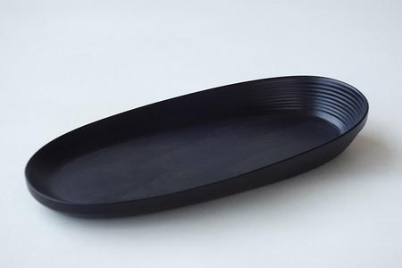  BUNACO オーバルプレート paume（ブラック）1個