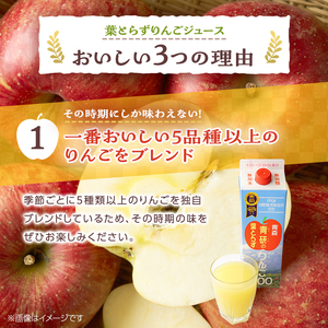 葉とらず りんごジュース ( 1000g × 20本 セット ) りんご リンゴ ジュース リンゴジュース 飲み物 飲料 果実飲料 フルーツ 果物 くだもの ドリンク 弘前 弘前市産 青森りんご 青森