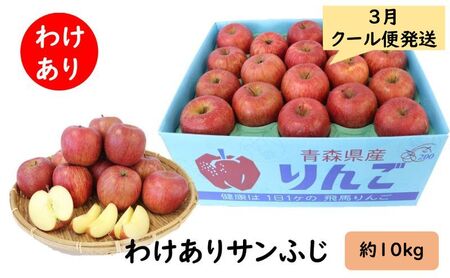 3月発送「わけあり」サンふじ 約10kg【弘前市産・青森りんご】 | 青森