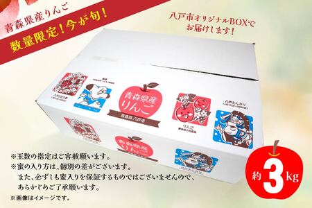 12月中にお届け！青森県産 サンふじ 3kg りんご 年内配送 家庭用 贈答用　