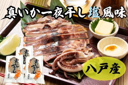 青森県八戸産 真いか一夜干し 塩風味 1枚入り（3パック） 八戸市産 青森県産 東北産 冷凍 送料無料