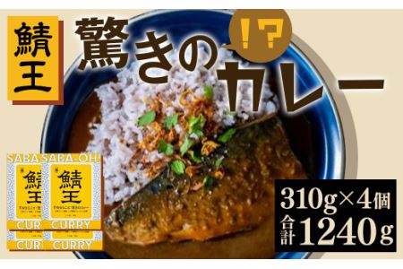 鯖王 驚きのカレー 310g×4個 八戸前沖さば サバ カレー スパイス