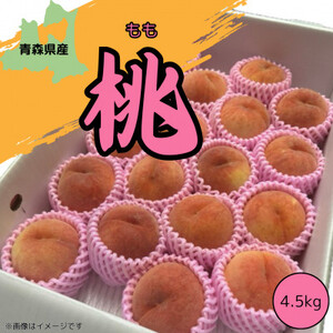 青森県産 　本州最北端の桃 　4.5kg(12～20玉)　【2026年8月中旬ごろ～発送開始】_果物・フルーツ もも  モモ 桃_【配送不可地域：離島】【1548640】