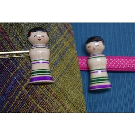「こけス」ネクタイピン＆帯留め(緑ロクロ線)_装飾品・工芸品     装飾品・工芸品  服飾小物 _【1238404】