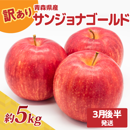 【2026年3月後半発送】りんご【訳あり】約5kg サンジョナゴールド | 青森県産りんご 家庭用りんご