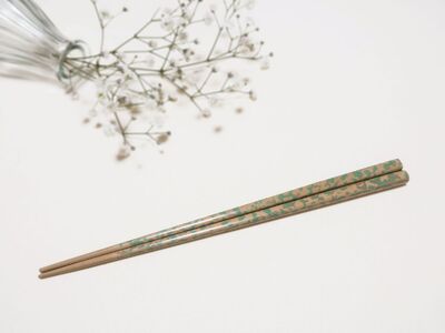 津軽塗 箸 一膳【ベージュグリーン】 津軽塗箸 漆塗 お箸 ギフト プレゼント【青森 五所川原】ハシ 一対 おはし 津軽塗り 津軽塗り箸 