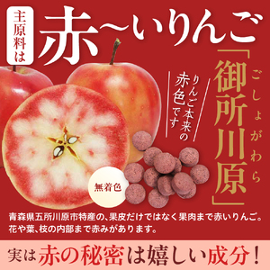 サプリ AKARIN5プロテオグリカンサプリメント 45粒 お試し 15日分 プロテオグリカン ( あおもりPG ) りんごポリフェノール りんごアントシアニン 乳酸菌 りんごの食物繊維 青森 りんご サプリメント 中まで赤～いりんごのサプリメント