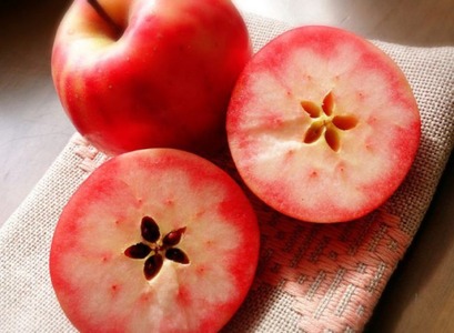 りんごジュース　180ml×3本 100％ストレート果汁「平安の御所」着色料不使用すっきりさっぱり中まで赤～いりんご「御所川原」 瓶