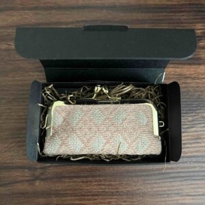 こぎん刺し　印鑑ケース（摘果染めピンク）ハンドメイド印鑑ケース手作り 青森県五所川原市