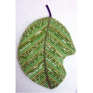 南部裂織(なんぶさきおり) 木の葉のコースター 3色セット【配送不可地域：離島】【1417588】