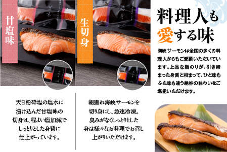 【予約商品】海峡サーモン 特選切身セット10切 (5種10点)