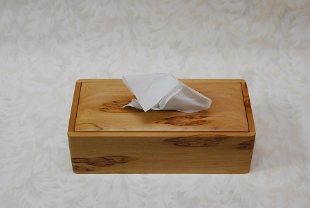 青森ひばうずら杢のティッシュボックス