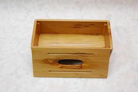 青森ひばうずら杢のティッシュボックス