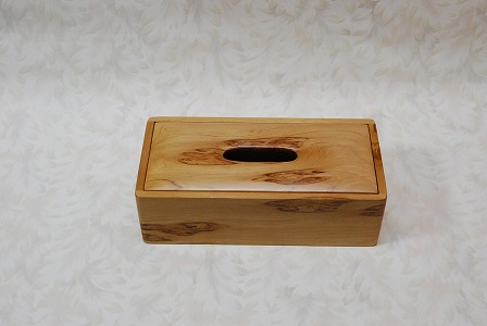 青森ひばうずら杢のティッシュボックス