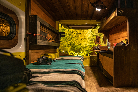 バグトラック パネルバン (軽トラキャンピングCAR)｜バグトラック バグトラ ターボー アウトドア キャンプ キャンピングカー 車中泊 車 犬 快適 自由 [0547]