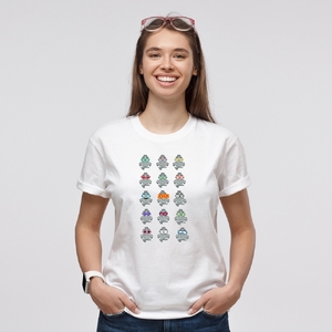 遮光器土偶 Tシャツ L (バニラホワイト) 1枚｜半袖 しゃこちゃん ゆるきゃら 縄文 土偶 青森県 つがる市 世界遺産 [0855]