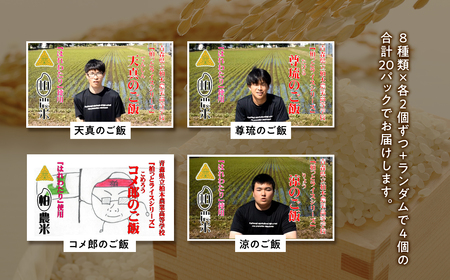 【MADE IN 柏木農業高校】青森県産米使用 パックご飯『柏っとライス』150g×20パック