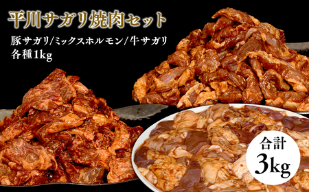 【レビューキャンペーン】『レジェンド精肉店』としてTVに取りあげられた大人気精肉店！平川サガリ焼肉セット　約3㎏[hi-0029-002］