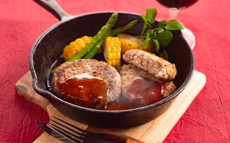 11-147 喜多牧場の手づくり牛・豚ハンバーグ4パック