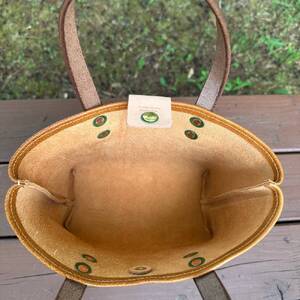 84-9 【年内配送12月15日入金まで】本革ミニトートバッグ（キャメル）【レザークラフト】 within2025