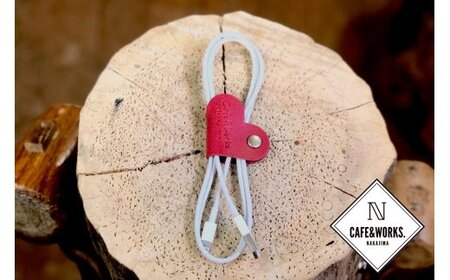 11-175 【年内発送12月15日入金まで】レザークラフト：本革ケーブルクリップ（ハート）５色セット within2025