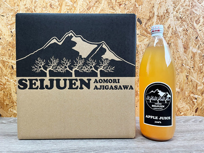 りんごジュース 【 12月中旬より順次出荷 数量限定 】 西樹園 無添加 ストレートりんごジュース 1L × 6本 青森県 鰺ヶ沢町 青森りんご ブレンド ジュース｜詳細画像