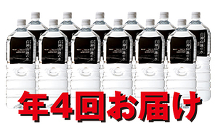 年4回お届け!! 白神山地の水 2L×12本 定期便 ナチュラルウォーター 飲料水 軟水 超軟水 非加熱 弱酸性 湧水 湧き水 水 ウォーター ペットボトル 青森県 鰺ヶ沢町 国産