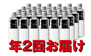 年2回お届け!! 白神山地の水 500ml×24本 定期便 ナチュラルウォーター 飲料水 軟水 超軟水 非加熱 弱酸性 湧水 湧き水 水 お水 ウォーター ペットボトル 青森県 鰺ヶ沢町 国産