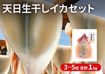 青森県産一本釣りイカ使用　鰺ヶ沢名物　天日生干しイカセット（１Kg以上4枚～６枚入り）※ ご入金確認後 3ヶ月以内の発送になります。 青森 イカ いか 国産 魚介