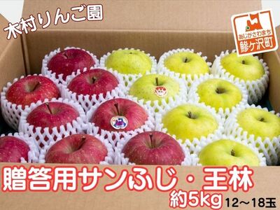 りんご 青森 サンふじ 王林 約 5kg (12～18玉) リンゴ 詰め合わせ