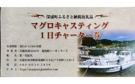 【遊漁船シーオッターズ】マグロキャスティング1日チャーター券