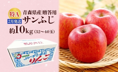 サンふじ 約10kg 贈答用 特A 2月発送 化粧箱入 りんご 林檎 リンゴ 果物 フルーツ くだもの 旬 青森県産 お取り寄せ 贈り物 プレゼント 青森県 西目屋村