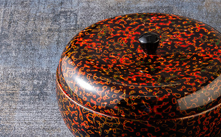 三百余年の伝統 『津軽塗(唐塗) 菓子器(蓋つき)』_装飾品・工芸品 雑貨