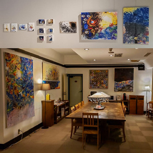 現代アート 作品 サイズ 大 60.6 × 60.6cm ささきようすけ オーダーメイド 受注生産 現代アーティスト 絵具 カラー おしゃれ 一点もの インテリア オフィス リビング 函館在住 北海道 函館市 送料無料_HD112-001