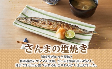 さんまの塩焼き 100g×5袋 北海道 さんま 塩焼き 秋 旬 惣菜 魚介類 加工品 小分け 常温 手軽 時短 1人暮らし おかず つまみ お取り寄せ グルメ 送料無料 エビスパック 函館市_HD215-008