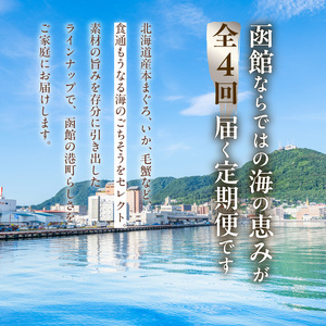 はこだて 海の幸 定期便 北海道産 プレミアム 全4回 海鮮 函館市 _HS001-008