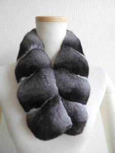 チンチラクリップタイ チンチラ 毛皮 マフラー 天然素材 常温 北海道