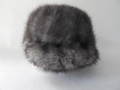 ブルーアイリスミンクテール帽 ミンク 毛皮 おしゃれ 帽子 天然素材