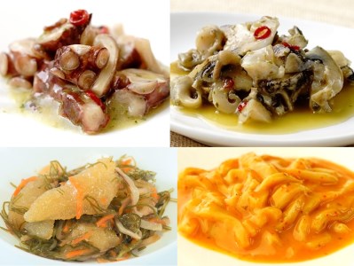 味の匠 和洋６種セット いくら イクラ?油漬け たこ ペペロンチーノ いか アラビアータ つぶオリーブオイル漬け いか塩辛 いか 数の子 松前漬け 数の子 おつまみ おかず 北海道 函館市 ふるさと納税 _HD064-007