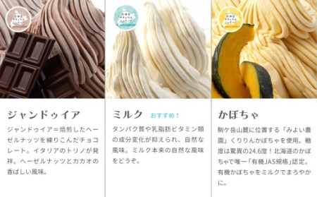 北海道 ナチュラルジェラート 厳選！6個セット（各2個） ジェラート ミルク ジャンドゥイア チョコ かぼちゃ アイス イタリアンジェラート デザート 北海道 函館市 ふるさと納税 お取り寄せ 送料無料_HD093-003