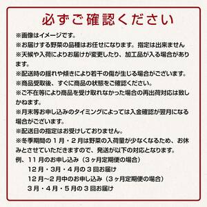 《定期便》 津軽の季節の野菜詰め合わせセット 【3ヶ月連続】 【中泊町特産物直売所ピュア】 F6N-098