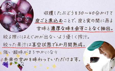 七戸町産 山ぶどうジュース（720ml×2本）【完熟 葡萄 ブドウ ジュース セット 果物 フルーツ 飲料 果汁 100% 無添加 常温 青森県 贈り物 贈答 ギフト プレゼント 美容 健康】【02402-0010】