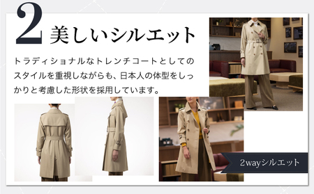 トレンチコート（女性用）「The Trench -womens-」＜ネイビー＞ 送料