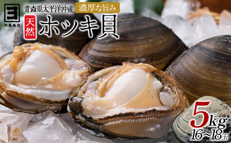 【青森県太平洋沖産】ホッキ貝　約5kg（16～18玉）　【02408-0168】