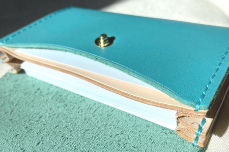 牛革 名刺入れ 1個 おいらせブルー [CBRO.m 青森県 おいらせ町 oi02ayo710007]