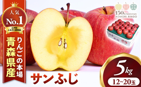 青森県産りんご サンふじ 約5kg 2026年1月下旬～ りんご